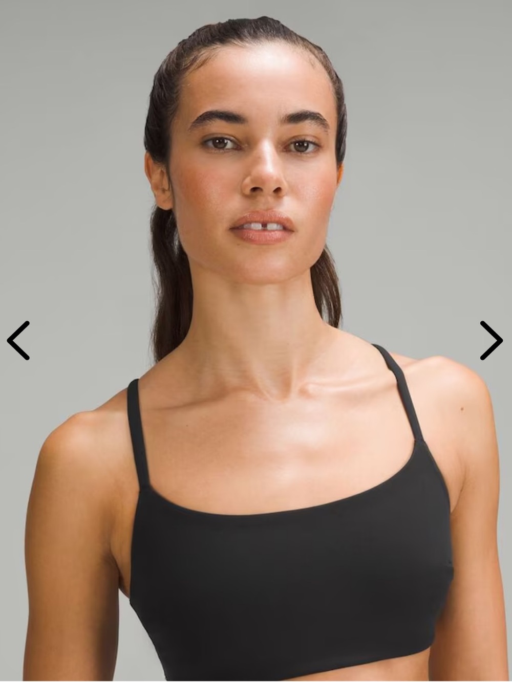 lululemon Wunder Train Strappy Racer Bra Black Light Support Athleisure Size 8 - Picture 2 of 9